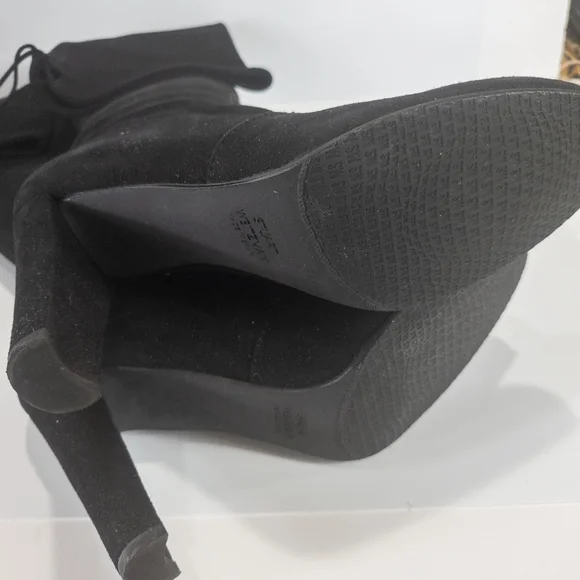 Stuart Weitzman Highland Over-the-Knee Boot Suede Black -8 - Picture 9 of 9